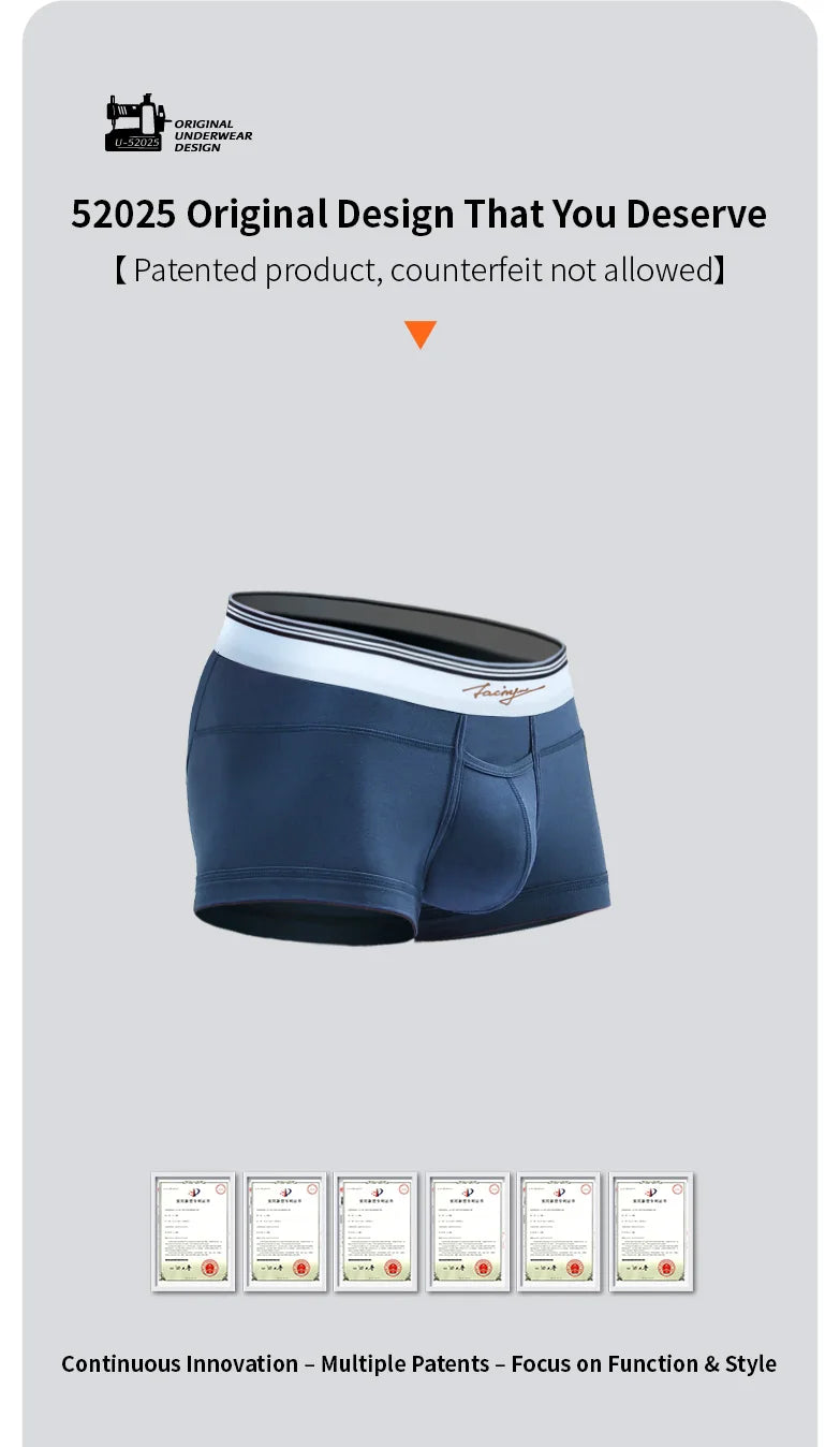 52025 Men's Premium MicroModal Boxers (3-Pack) – Ultra-Soft Silky Fabric, U-Shaped Contour Pouch and Comfortable Modern Fit