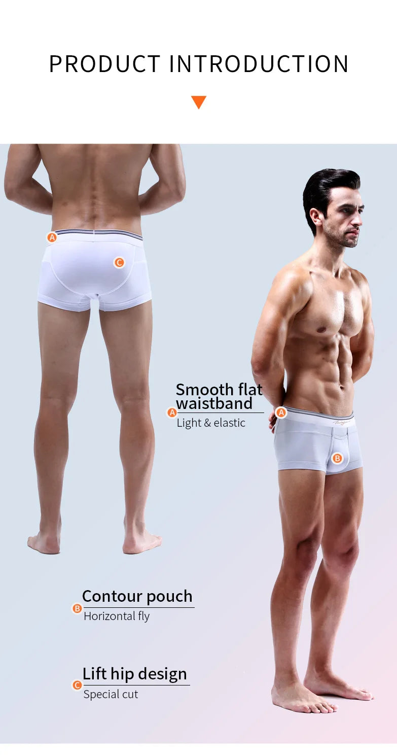 52025 Men's Premium MicroModal Boxers (3-Pack) – Ultra-Soft Silky Fabric, U-Shaped Contour Pouch and Comfortable Modern Fit