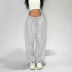 Women's Sausage Dog Embroidered Fashion Loose Trousers 2026 Summer New High Street Casual Pants Comfortable Straight Sweatpants