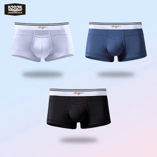 52025 Men's Premium MicroModal Boxers (3-Pack) – Ultra-Soft Silky Fabric, U-Shaped Contour Pouch and Comfortable Modern Fit