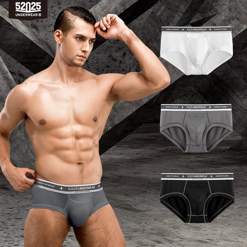 52025 Premium Men's Briefs – Cotton Modal Blend for Soft, Breathable Comfort. Breathable Briefs with Horizontal Fly and Fine Rib