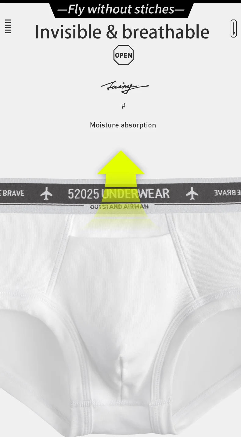 52025 Premium Men's Briefs – Cotton Modal Blend for Soft, Breathable Comfort. Breathable Briefs with Horizontal Fly and Fine Rib