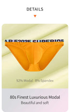 52025 Luxurious Modal High-Cut Briefs – Soft, Smooth Men’s Mini-Briefs, Sexy Contoured Pouch, Stylish Men’s Underwear