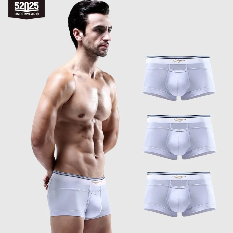 52025 Men's Premium MicroModal Boxers (3-Pack) – Ultra-Soft Silky Fabric, U-Shaped Contour Pouch and Comfortable Modern Fit