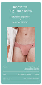 52025 Men's Large Pouch Modal Briefs – Premium Modal and Innovative 3D Support Pouch for Natural Fit and Second-Skin Comfort