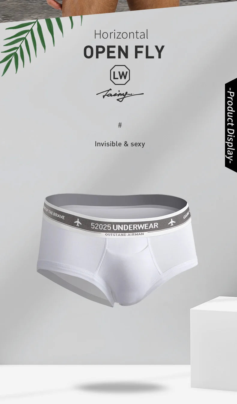 52025 Premium Men's Briefs – Cotton Modal Blend for Soft, Breathable Comfort. Breathable Briefs with Horizontal Fly and Fine Rib