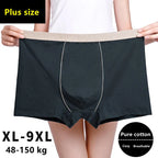 4pcs/lot 8xl 9xl  Big Size Boxer Men Underpants Cotton Seamless Men's Panties Solid Shorts Mens Sale Boxers Underwear For Man