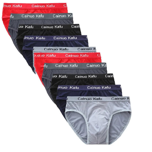 10Pcs/Lot  Fashion Men's Panties Underwear Men  Size Briefsr Bikini Pant Men Comfortable Sexy Slip Underpants Hot L-5XL