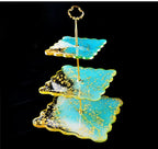 DIY Crystal Silicone Mold Three-layer Fruit Plate Tea Plate Disc Epoxy Resin Molds Cup Pad Mould For Resin Art Home Decoration