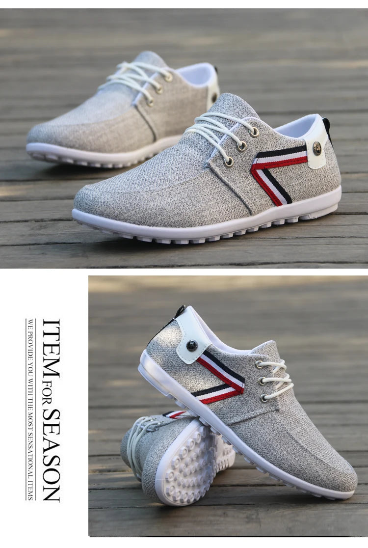 Men's Casual Shoes Casual Shoes Italian Breathable Canvas Shoes Men's Driving Shoes 2021 New Flat Shoes Zapatos De Hombre