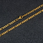 Fashion New Figaro Chain Necklace For Men Punk Silver Color Stainless Steel Long Necklace Men Hip Hop Jewelry Gift