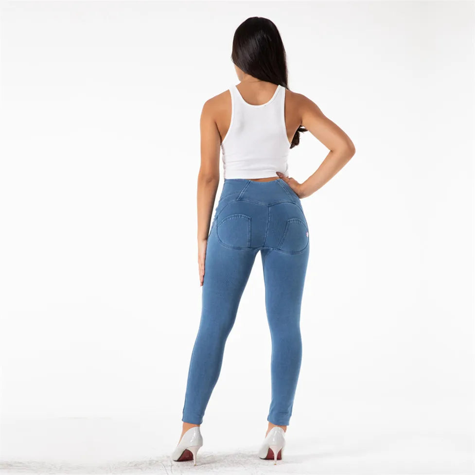 Shascullfites Melody High Waist Jeans For Women Slim Stretch Denim Jeans Bodycon Push Up Butt Liftins Gray Skinny Jeans