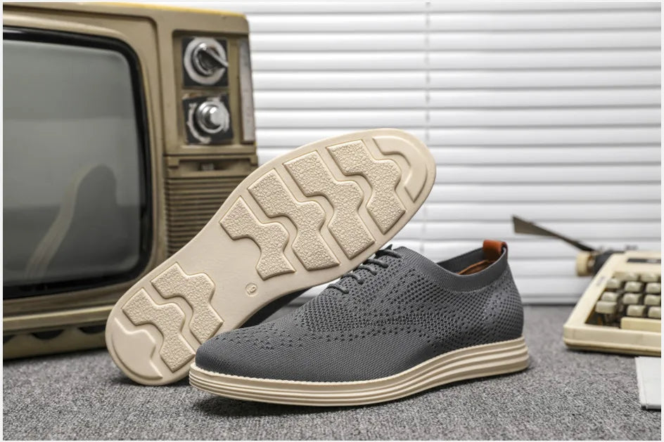 BHKH Male Sneakers Summer Knitted Mesh Casual Shoes Lightweight Casual Shoes Breathable Walking Footwear Shoes For Men