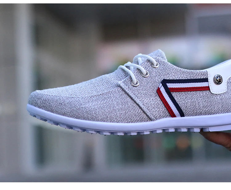 Men's Casual Shoes Casual Shoes Italian Breathable Canvas Shoes Men's Driving Shoes 2021 New Flat Shoes Zapatos De Hombre