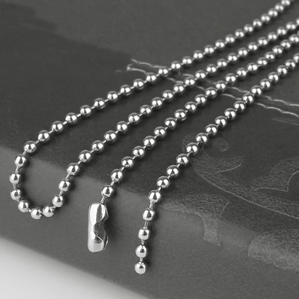 Wholesale 10/20/50/100pcs/Lot 1.5/2/2.4/3/3.2mm Silver Color Stainless Steel Bead Ball Chain Necklace DIY Jewelry Findings