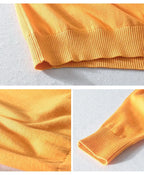 2022 New High Quality Knit ew Design Spring Autumn 100% Cotton Pullover Sweaters Male Casual Solid Color Jumper Pull Homme 8507