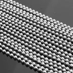 Wholesale 10/20/50/100pcs/Lot 1.5/2/2.4/3/3.2mm Silver Color Stainless Steel Bead Ball Chain Necklace DIY Jewelry Findings