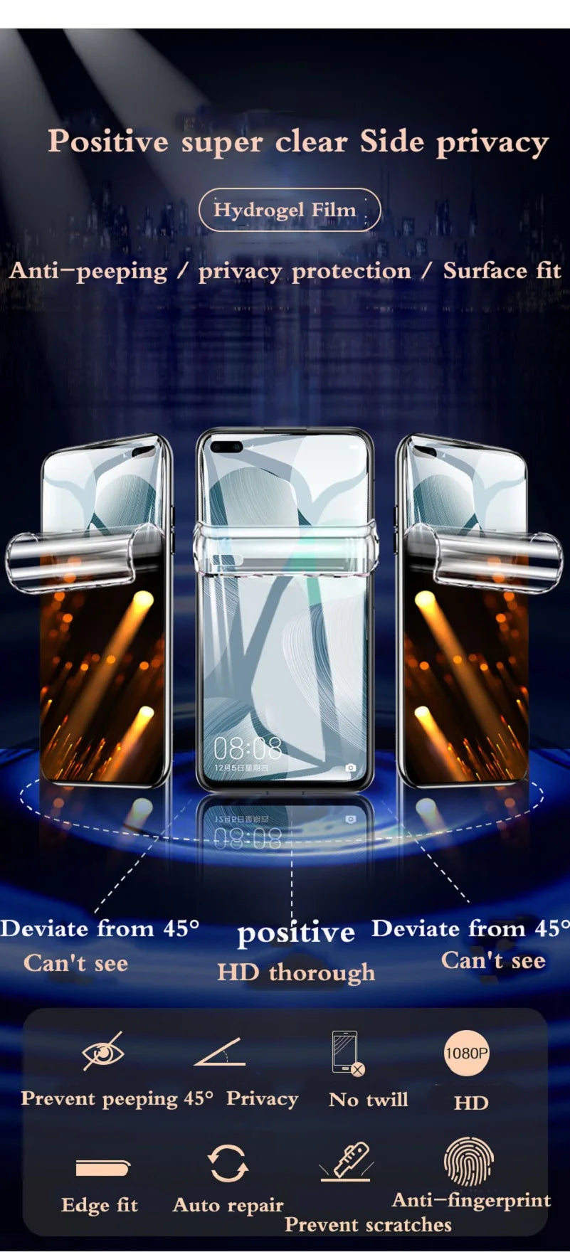 For Xiaomi 13Ultra Soft Screen Protector For Xiaomi 13Pro Privacy Hydrogel Film For Xiaomi 13 Fingerprint Unlocking Works