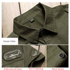 Military Shirt Men Tactics Short sleeve Summer Tops Solid color High quality 100% Cotton Pocket 5XL Plus size Man Clothes