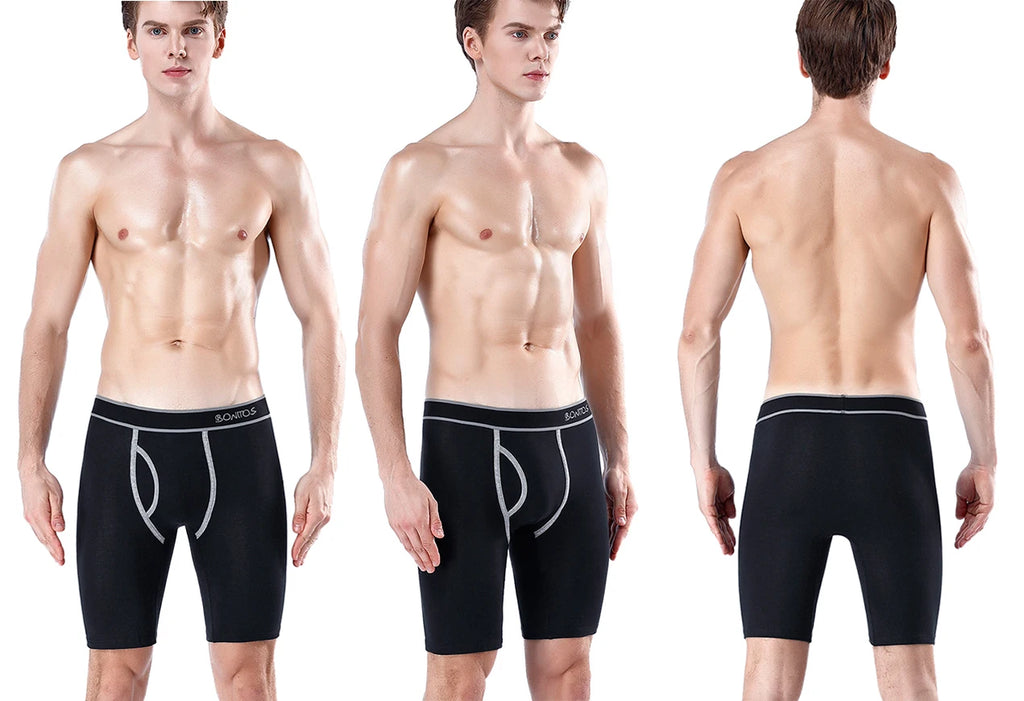 Brand 5 pcs Lot Long Boxer Men Underwear Cotton Underware Long Leg Underpants Panties For Men Set Sexy Shorts homme Pack Luxury