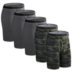Brand 5 pcs Lot Long Boxer Men Underwear Cotton Underware Long Leg Underpants Panties For Men Set Sexy Shorts homme Pack Luxury