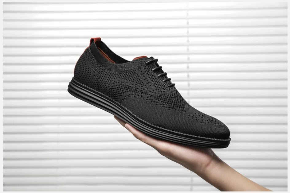BHKH Male Sneakers Summer Knitted Mesh Casual Shoes Lightweight Casual Shoes Breathable Walking Footwear Shoes For Men