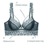 CINOON Top Classic Bandage Bra Set Lingerie Push Up Brassiere Lace Underwear Set Sexy Transparent Panties For Women underwear