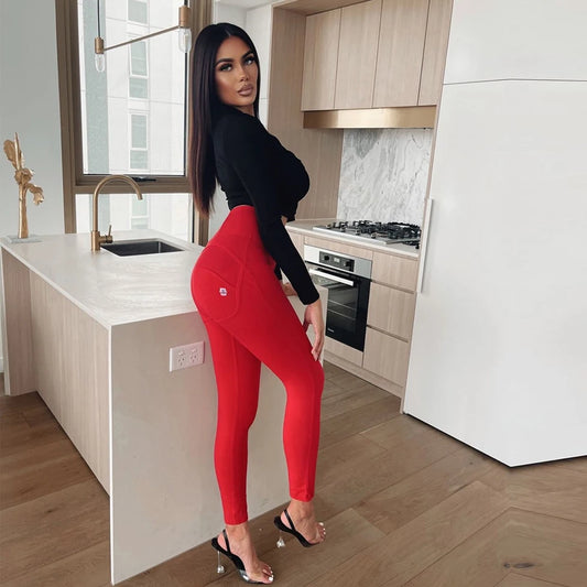 Shascullfites High Waist Butt Scrunch Capri Pants Compression Workout Leggings Tights Girlfriend Fitness Pants