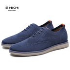 BHKH Male Sneakers Summer Knitted Mesh Casual Shoes Lightweight Casual Shoes Breathable Walking Footwear Shoes For Men