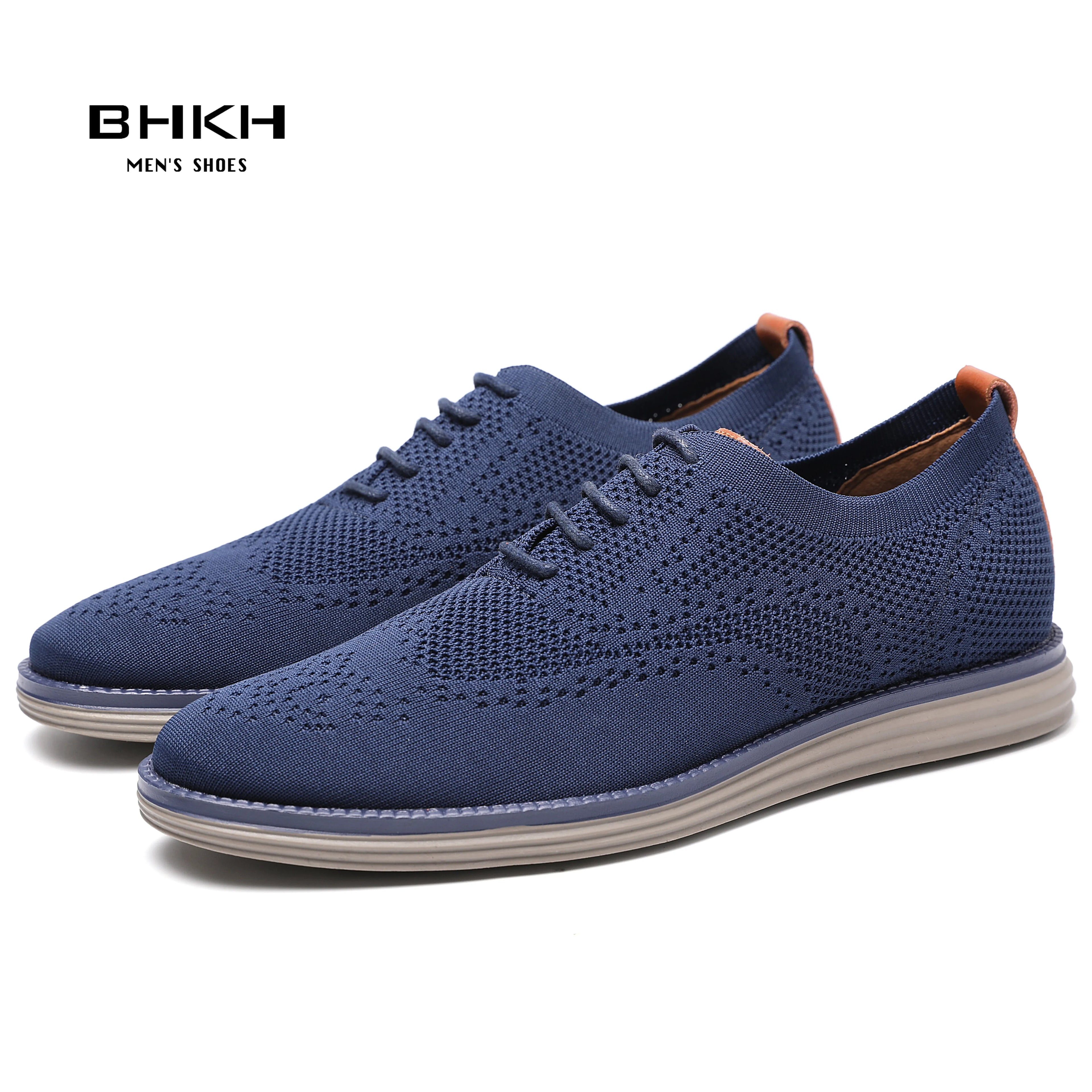 BHKH Male Sneakers Summer Knitted Mesh Casual Shoes Lightweight Casual Shoes Breathable Walking Footwear Shoes For Men