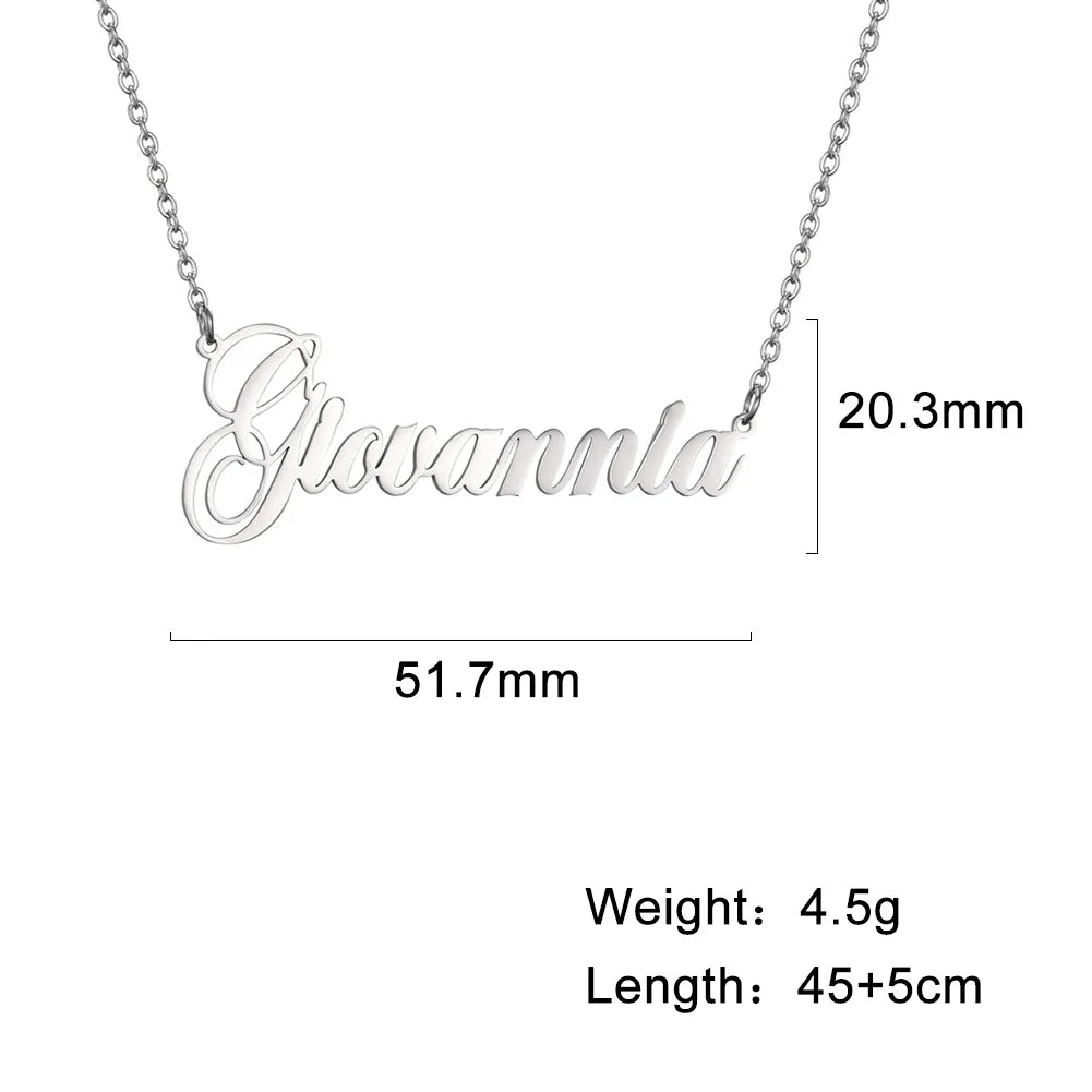 Sipuris Custom Name Necklace Personalized Golden Choker Stainless Steel Necklace For Women Man Customized Jewelry Weddings Gifts