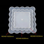 DIY Crystal Silicone Mold Three-layer Fruit Plate Tea Plate Disc Epoxy Resin Molds Cup Pad Mould For Resin Art Home Decoration