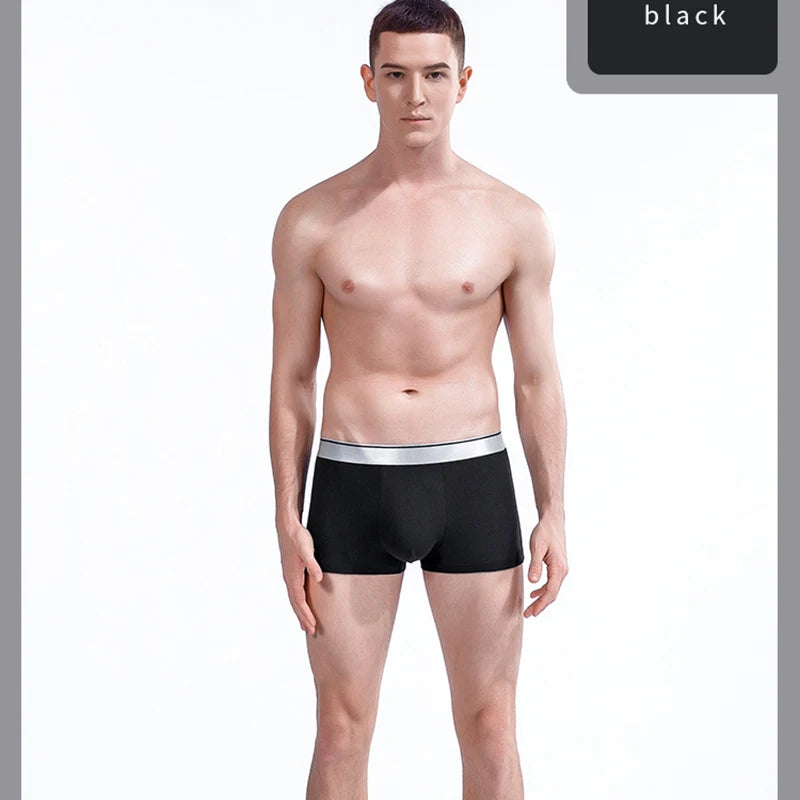 New Men's Underwears Men Panties Boxers Breathable Sexy Male Boxer Solid Underpants Comfortable Plus Size  Mens Underwear Boxers