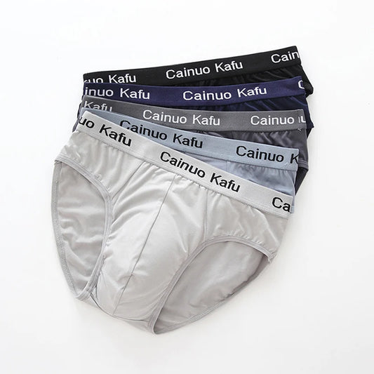 3Pcs/Lot Men's panties Silk  Men's Underwear New  Briefs Men Bamboo Fiber Mens Bodysuit Male Comfortable Solid Underpants