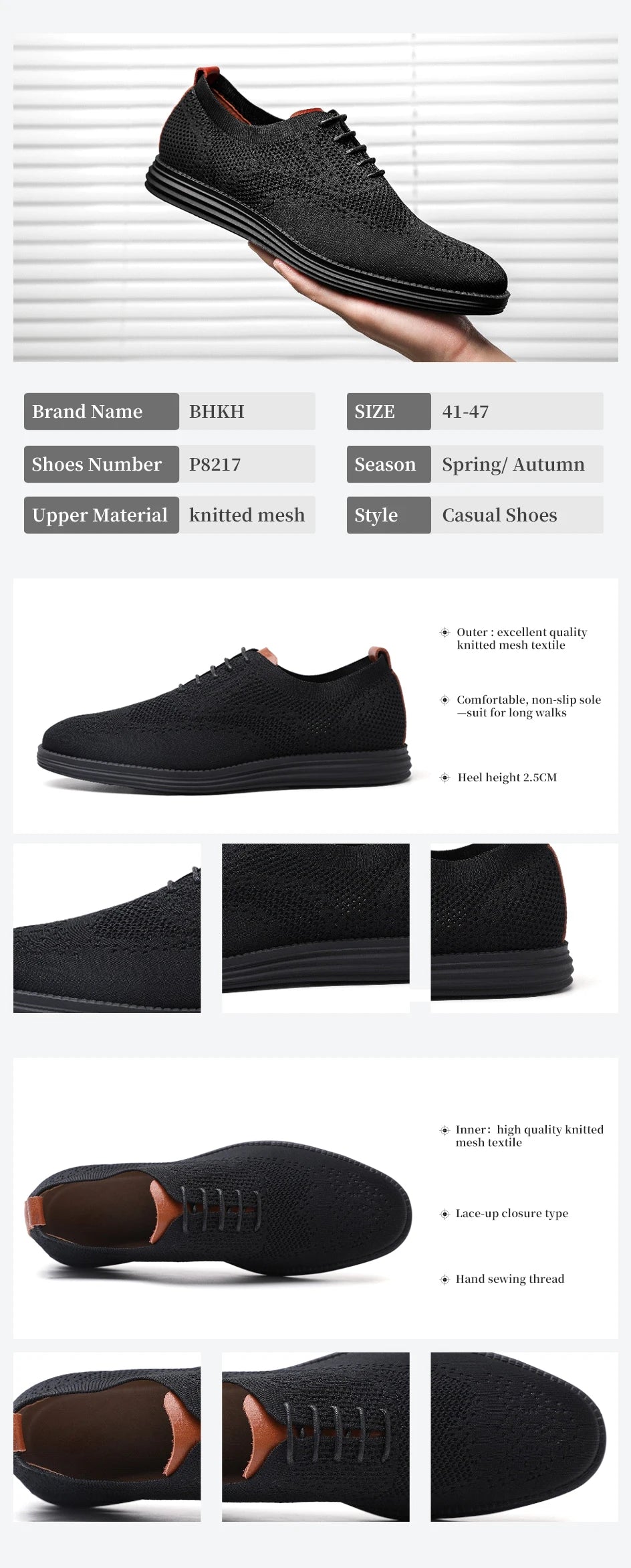 BHKH Male Sneakers Summer Knitted Mesh Casual Shoes Lightweight Casual Shoes Breathable Walking Footwear Shoes For Men