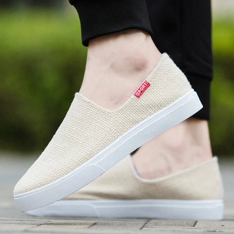 New Mens Cloth Shoes Linen Shoes Casual Deodorant Lightweight Canvas Shoes Zapatos De Hombre Tenis Masculino Adulto