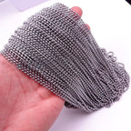 Wholesale 10/20/50/100pcs/Lot 1.5/2/2.4/3/3.2mm Silver Color Stainless Steel Bead Ball Chain Necklace DIY Jewelry Findings