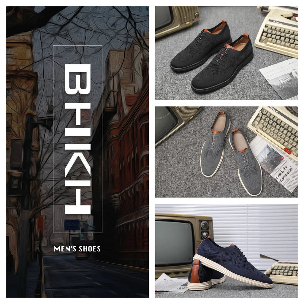 BHKH Male Sneakers Summer Knitted Mesh Casual Shoes Lightweight Casual Shoes Breathable Walking Footwear Shoes For Men