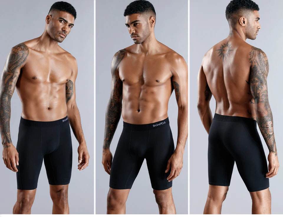Brand 5 pcs Lot Long Boxer Men Underwear Cotton Underware Long Leg Underpants Panties For Men Set Sexy Shorts homme Pack Luxury