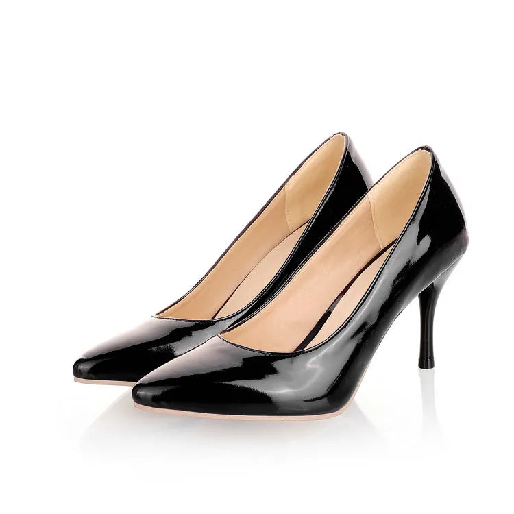 Plus Big Size 34-47 Shoes Woman 2017 New Arrival Wedding Ladies High Heel Fashion Sweet Dress Pointed Toe Women Pumps A-3
