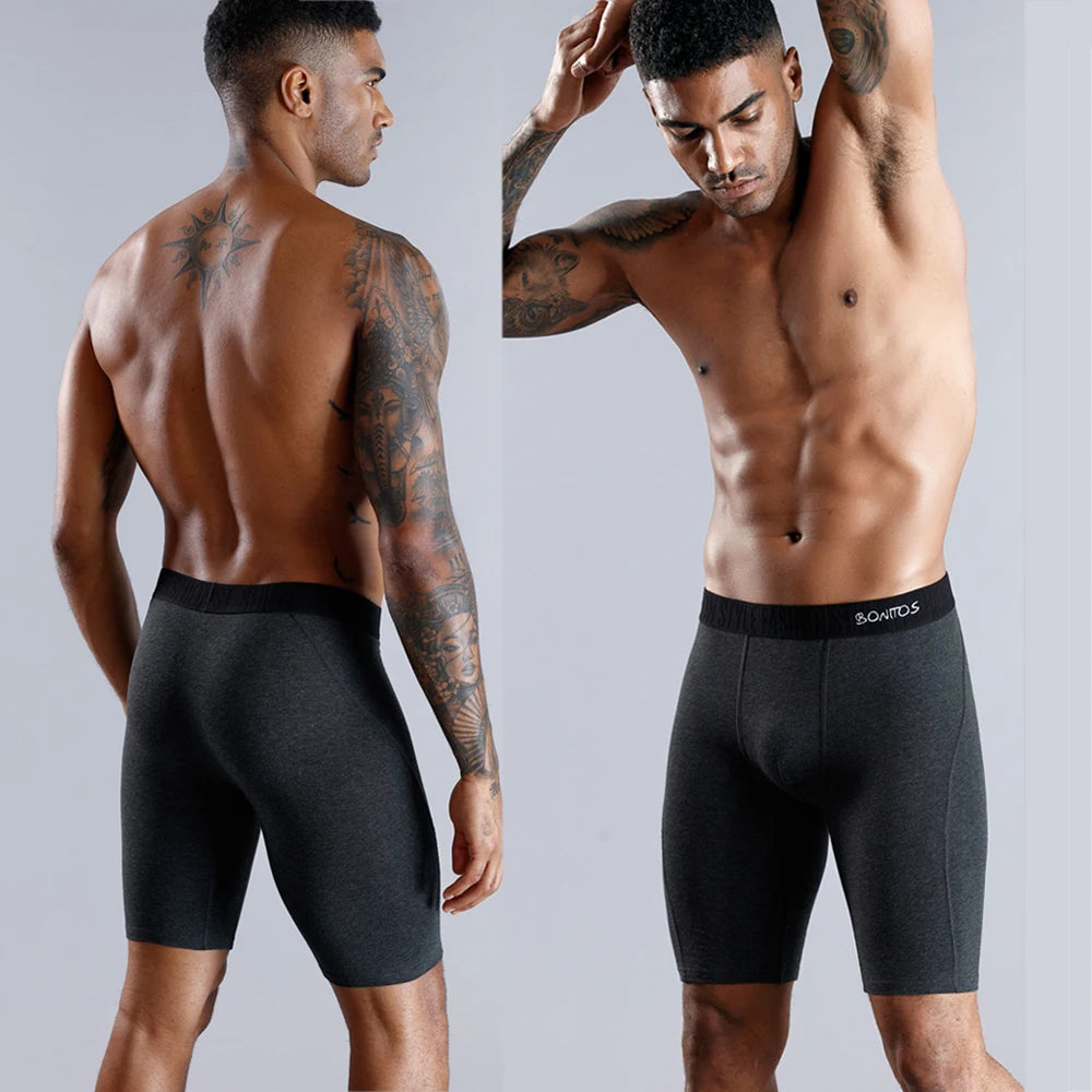 Brand 5 pcs Lot Long Boxer Men Underwear Cotton Underware Long Leg Underpants Panties For Men Set Sexy Shorts homme Pack Luxury