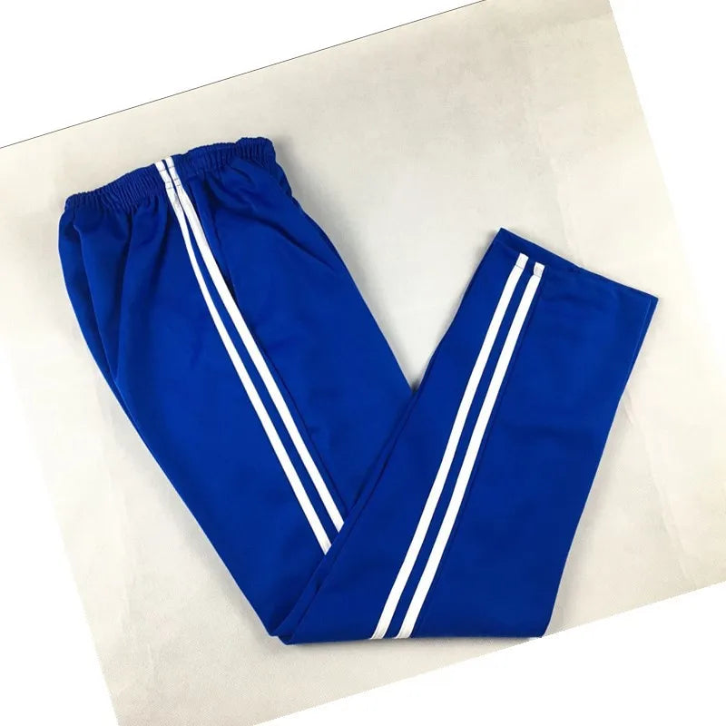 2024 Spring Summer Men's Casual Sweatpants Men Basic Trousers Tracksuit Side Stripe Slim Breathable Sportswear Track Pants