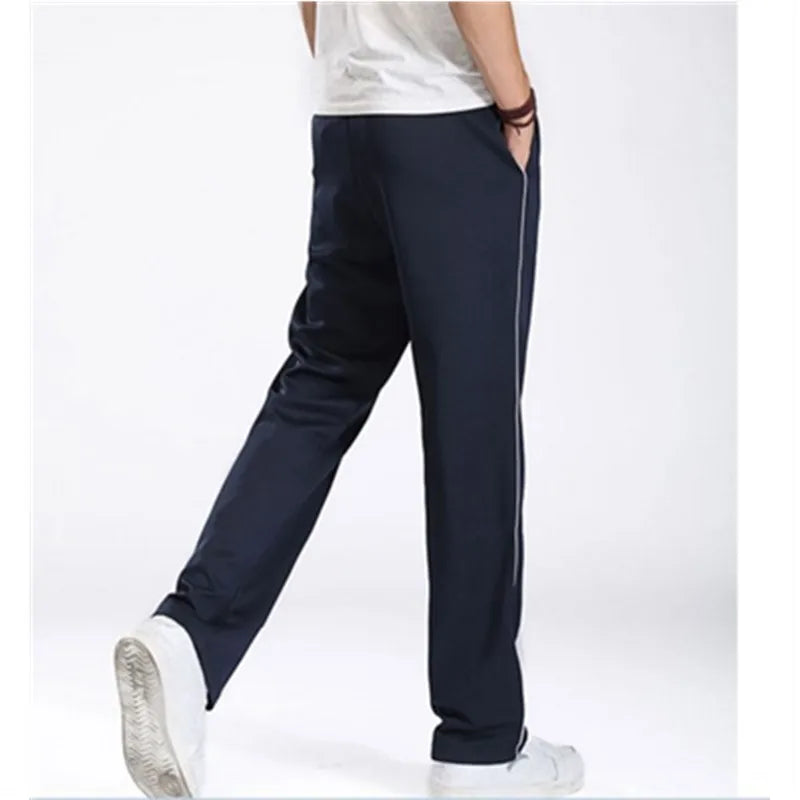 2024 Spring Summer Men's Casual Sweatpants Men Basic Trousers Tracksuit Side Stripe Slim Breathable Sportswear Track Pants