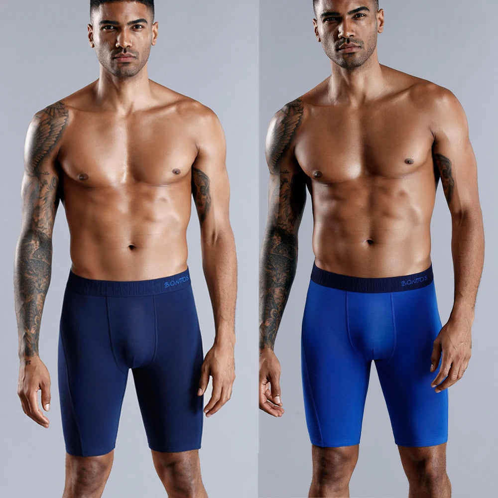 Brand 5 pcs Lot Long Boxer Men Underwear Cotton Underware Long Leg Underpants Panties For Men Set Sexy Shorts homme Pack Luxury