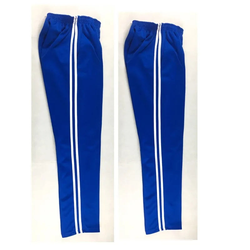2024 Spring Summer Men's Casual Sweatpants Men Basic Trousers Tracksuit Side Stripe Slim Breathable Sportswear Track Pants