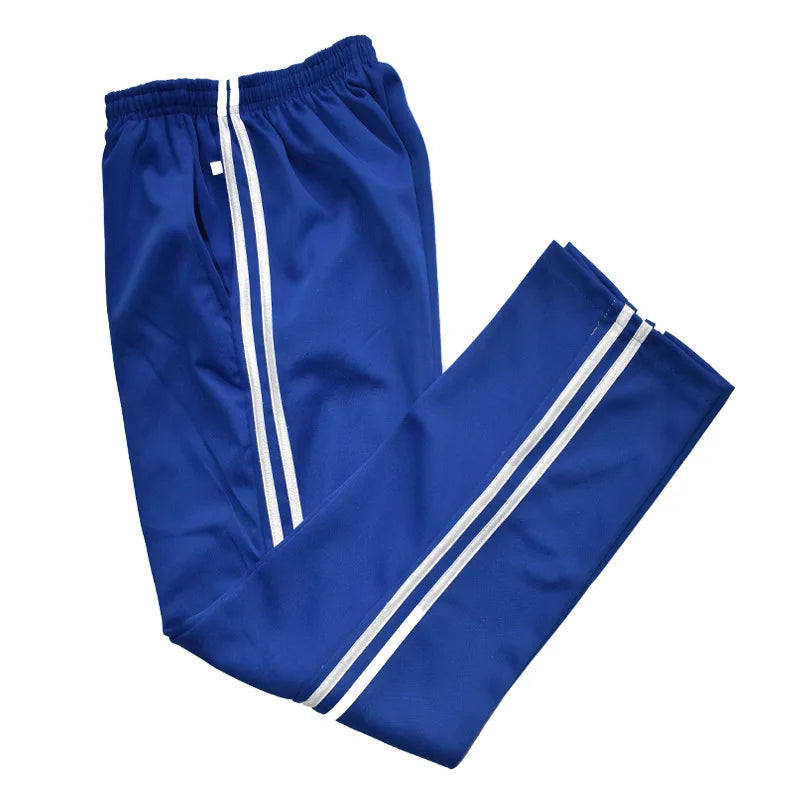 2024 Spring Summer Men's Casual Sweatpants Men Basic Trousers Tracksuit Side Stripe Slim Breathable Sportswear Track Pants