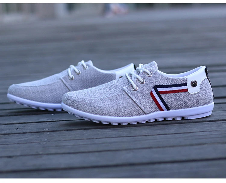 Men's Casual Shoes Casual Shoes Italian Breathable Canvas Shoes Men's Driving Shoes 2021 New Flat Shoes Zapatos De Hombre