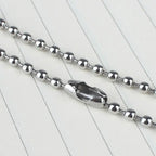 Wholesale 10/20/50/100pcs/Lot 1.5/2/2.4/3/3.2mm Silver Color Stainless Steel Bead Ball Chain Necklace DIY Jewelry Findings