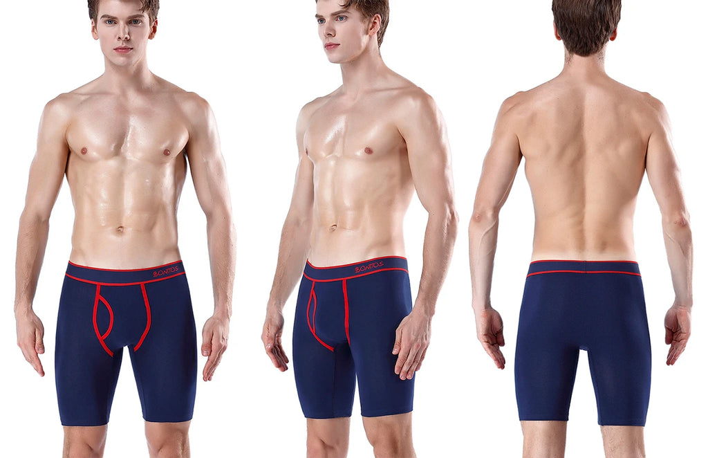 Brand 5 pcs Lot Long Boxer Men Underwear Cotton Underware Long Leg Underpants Panties For Men Set Sexy Shorts homme Pack Luxury