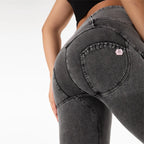 Shascullfites Melody High Waist Jeans For Women Slim Stretch Denim Jeans Bodycon Push Up Butt Liftins Gray Skinny Jeans